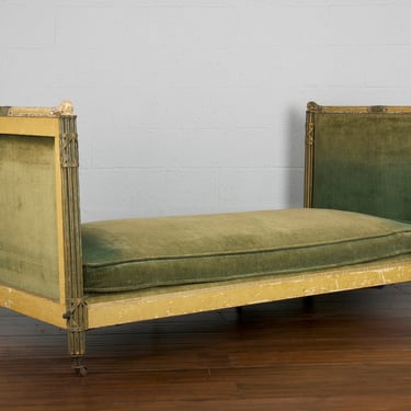 19th Century French Napoleon III Painted Daybed 
