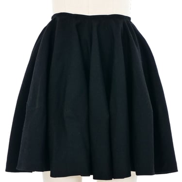 Alaia Wool Ruffle Circle Skirt