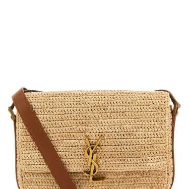 Saint Laurent Women Raffia Medium Solferino Crossbody Bag