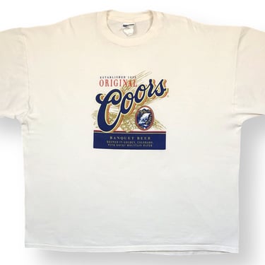 Vintage 90s Coors Banquet Beer Colorado Promotional Graphic T-Shirt Size XXL 