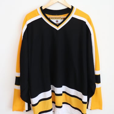 Vintage Y2K Koho Maska Boston Bruins Blank Hockey Jersey Black XL Air-Knit Used 