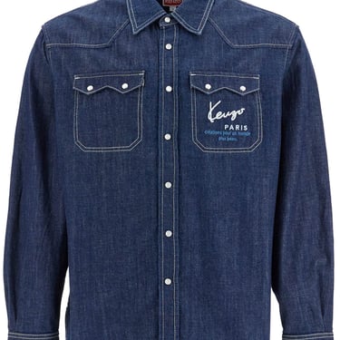 Kenzo Denim Western Shirt For Men Men