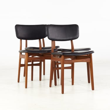 Mid Century Danish Teak Dining Chairs - Set of 4 - mcm 