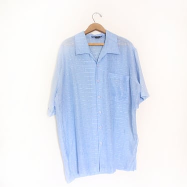 Baby Blue 90s Sheer Shirt 