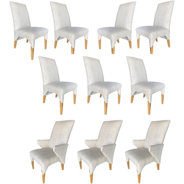1980s Vintage Post Modern Dining Chairs - Set of 11 