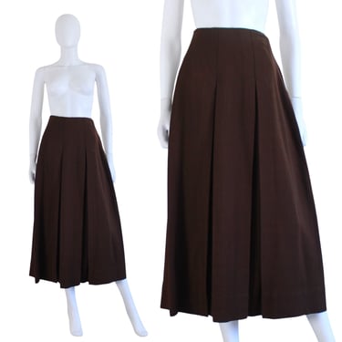 1910s Brown Wool Walking Skirt - Edwardian Walking Skirt - 1900s Brown Skirt - 1910s Womens Fashions - Early 1900s Skirt  | Size Medium 