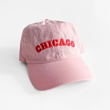 Pink & Red Chicago Baseball Cap