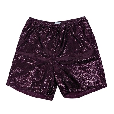 Lapointe - Dark Mulberry Sequin Shorts Sz M