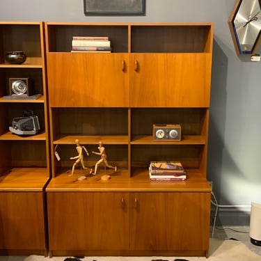 Danish Modern 4-Door Cabinet Bookcase