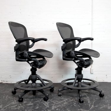 Herman Miller Aeron stool / drafting chair / tall office chair 2 available | Free delivery in NYC and Hudson Valley areas 