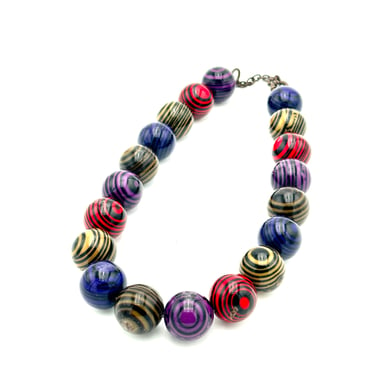 Vintage Colored Ball Necklace