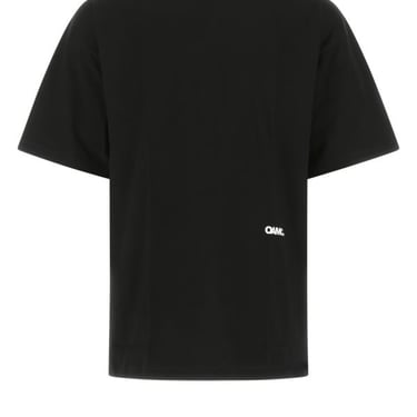 Oamc Man Black Cotton Oversize T-Shirt
