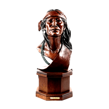 Bust Sculpture, Susan Kliewer, 'Hataalii-The Singer", Bronze, Signed, 31/55!