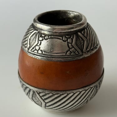 Vintage Yerba Mate Gourd Cup from Argentina 