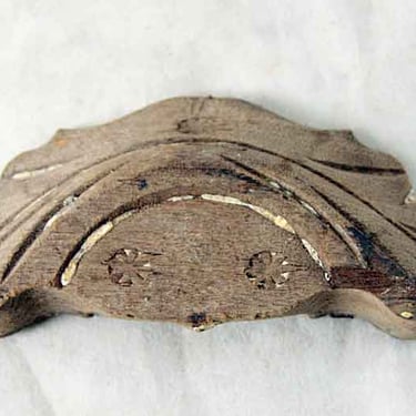 Victorian Carved Wood Drawer Pull
