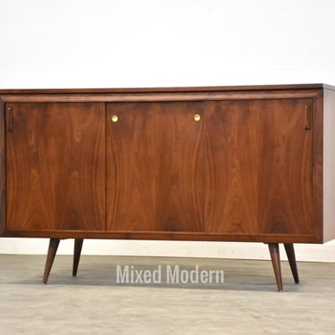 Refinished 57” Walnut Sideboard Credenza 