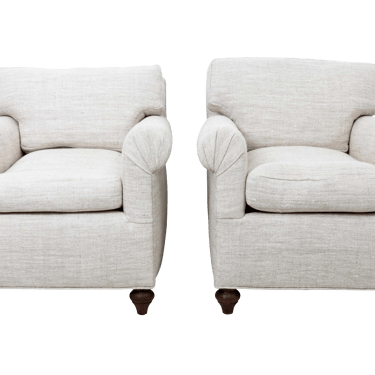 Pair Country House Arm Chairs
