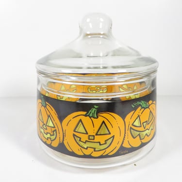 Vintage Halloween Indiana Glass Jack O Lantern Candy Dish 