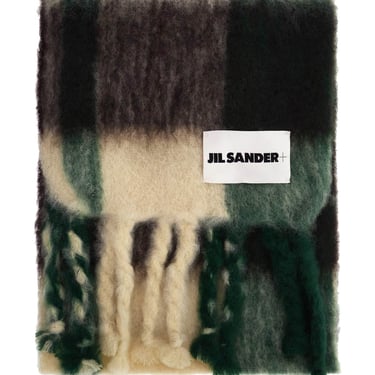 Jil Sander Plaid Mohair Scarf In Women