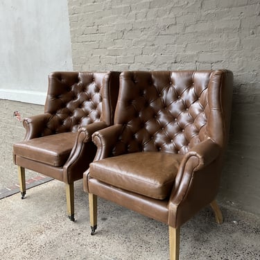 Leatherette Wingback Chair