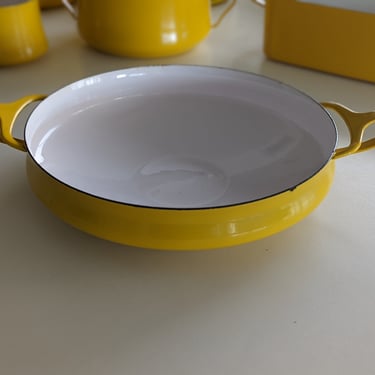 Vintage Dansk Small Yellow Kobenstyle Paella Pan by Jens Quistgaard 