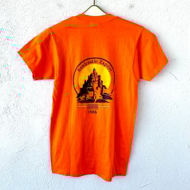 Vintage 80s Sandcastle Souvenir Tshirt 1980s Single Stitch Shirt Top 