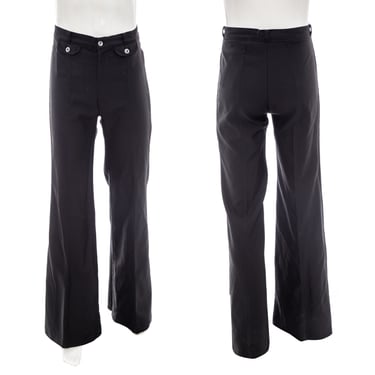 1970's Black Bell-Bottom Pants Size 32