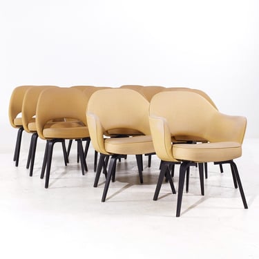 Eero Saarinen for Knoll Mid Century Bentwood Executive Dining Chairs - Set of 12 - mcm 