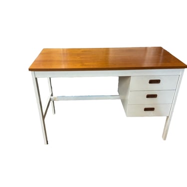Wood Top w 3 White Drawers Desk EK221-261