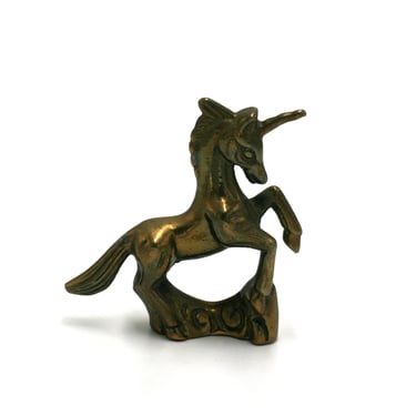 vintage brass unicorn 