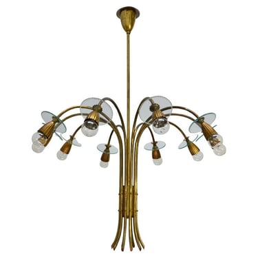 Pietro Chiesa Attr Botanical Chandelier