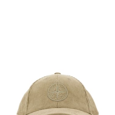 Stone Island Man Khaki Corduroy Baseball Cap