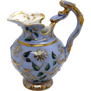 Antique English Regency Gilt Painted Porcelain Creamer 