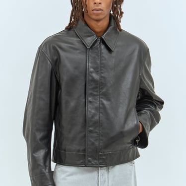 Bottega Veneta Men Kimono Leather Blouson Jacket