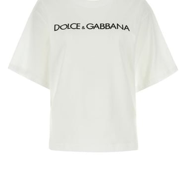 Dolce &amp; Gabbana Woman White Cotton T-Shirt