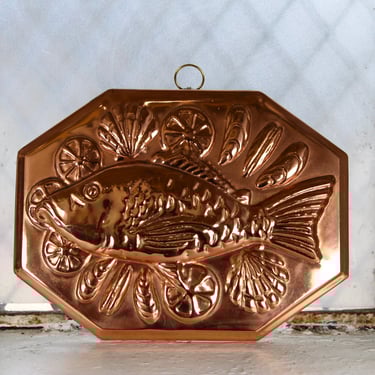Vintage Copper Mold – Fish, Lemon, Seashell