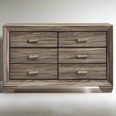 Coaster Kauffman 6-Drawer Wood Dresser with Tapered Feet in Brown FFE258-53