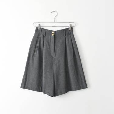 vintage high waisted gray tailored shorts 