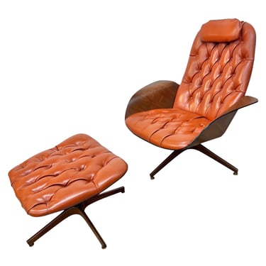Mid-Century Modern Plycraft Mr. Chair & Ottoman 