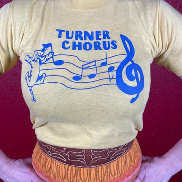 1970s Tshirt Tiger Print Turner Chorus 