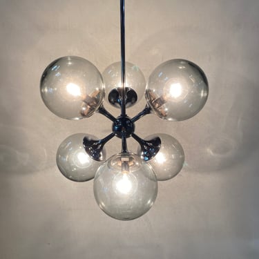 Vintage 1970s MCM Sputnik 6-Light Pendant by Lightolier