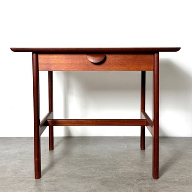 Vintage George Tanier Teak Single Drawer Side Table Denmark 1950s Mid Century Danish Modern 
