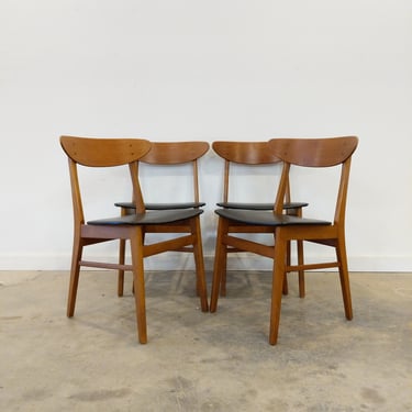 Set of 4 Vintage Danish Modern Dining Chairs by Farstrup 