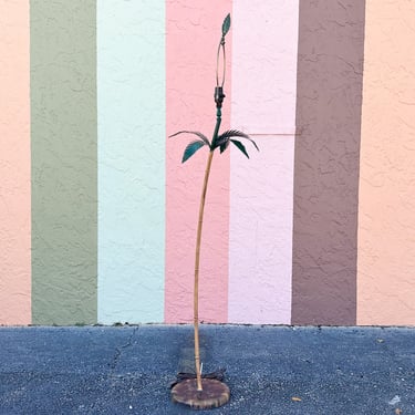 Tole Palm Tree Floor Lamp