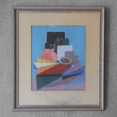 Author Unknown, Composition, Pastel, 1951, Framed, 1951, Pastel 