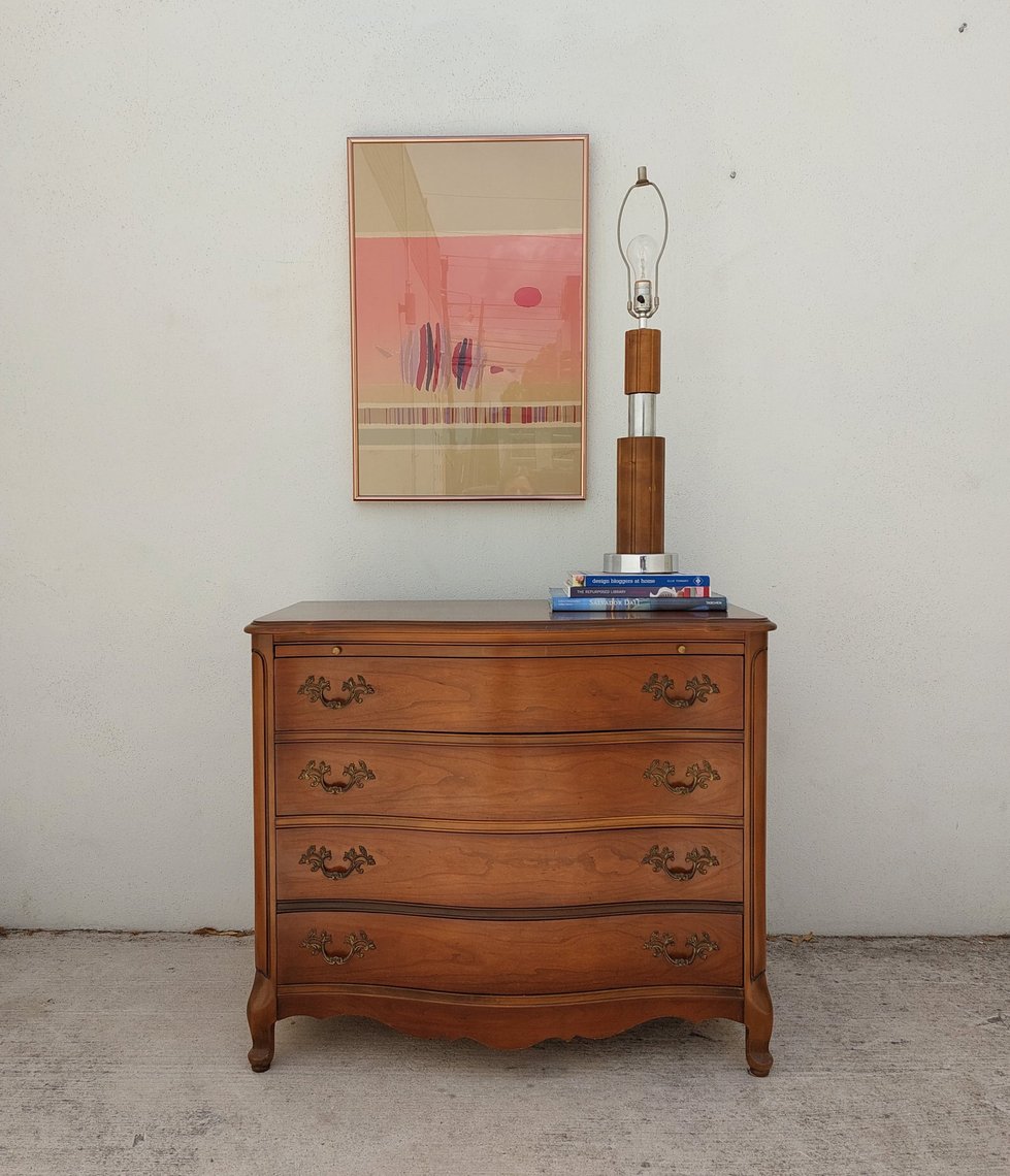 Antique 4 Drawer Dresser with pull out shelf Revival Vintage North