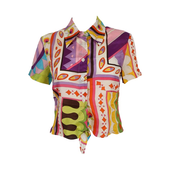 Dolce and Gabbana Multicolor Tie Button Up