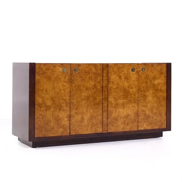 Century Furniture Mid Century Burlwood and Brass Credenza - mcm 