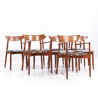 Harry Ostergaard for Moreddi Mid Century Teak Dining Chairs - Set of 8 - mcm 