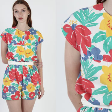 Bright Floral Pool Party Sun Playsuit 